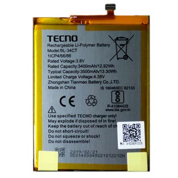 Аккумулятор (батарея) Tecno Camon 11S CB7 BL-34CT 3500mAh Оригинал