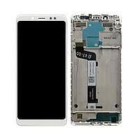 Дисплей (LCD) Meizu M5 Note (M621) с сенсором белый + рамка