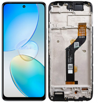 Дисплей Infinix Hot 12 Play X6816, X6816C. Infinix Hot 12 Play NFC X6816D с сенсором (тачскрином) черный с рамкой Оригинал