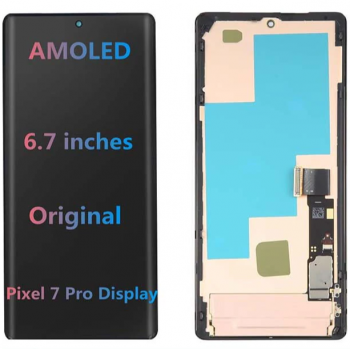 Дисплей Google Pixel 7 Pro GP4BC, GE2AE с сенсором (тачскрином) черный с рамкой Оригинал