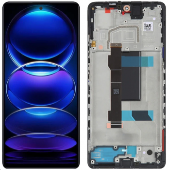 Дисплей Xiaomi Redmi Note 12 Pro 5G 22101316C. 22101316I. Poco X5 Pro 22101320G с сенсором (тачскрином) черный с рамкой OLED