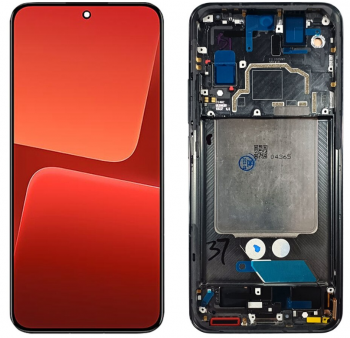 Дисплей Xiaomi 13 2211133C, 2211133G с сенсором (тачскрином) черный с рамкой Оригинал