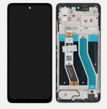 Дисплей Motorola XT2223 Moto G62 5G с сенсором (тачскрином) черный с рамкой Оригинал