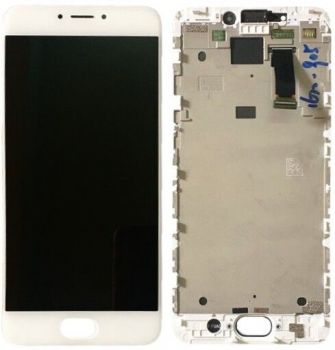 Дисплей Meizu MX6 M685 с сенсором (тачскрином) белый с рамкой Оригинал