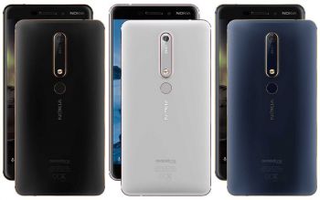 Задняя крышка корпуса Nokia 6.1 Dual Sim TA-1043, TA-1045, TA-1054, TA-1050, TA-1068 синяя Оригинал