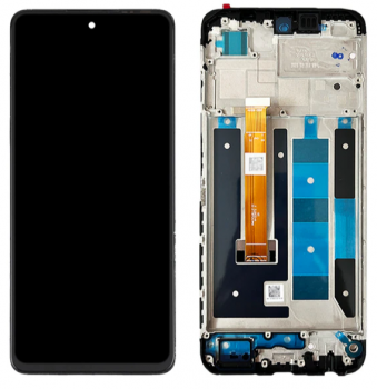 Дисплей Realme C55 RMX3710 с сенсором (тачскрином) черный с рамкой Оригинал