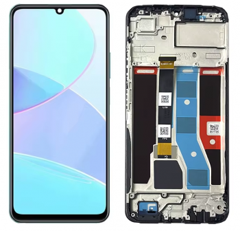 Дисплей Realme Note 50 RMX3834 с сенсором (тачскрином) черный с рамкой Оригинал