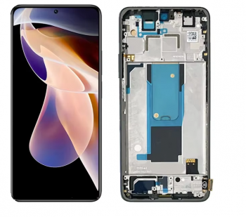 Дисплей Xiaomi Redmi Note 11 Pro Plus 5G 21091116UG, 21091116UC с сенсором (тачскрином) черный с рамкой OLED