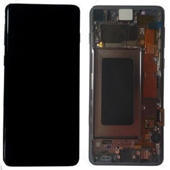 Дисплей Samsung G973 (SM-G973F, SM-G973F/DS) Galaxy S10 с сенсором (тачскрином) черный с рамкой Оригинал