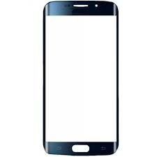 Стекло сенсорного экрана Samsung G925F Galaxy S6 Edge синее Оригинал