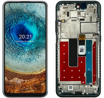 Дисплей Nokia X10 TA-1332, TA-1350. Nokia X20 TA-1341, TA-1344 с сенсором (тачскрином) черный с рамкой Оригинал