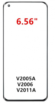 Стекло сенсорного экрана Vivo X50 Pro V2005A, 2006 черное Оригинал